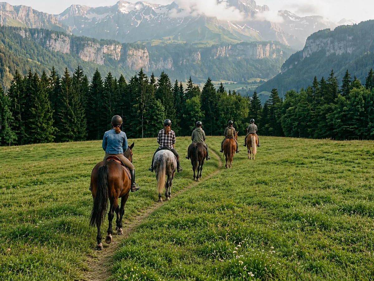 Balade à cheval en Haute-Savoie, autour de Vaulx