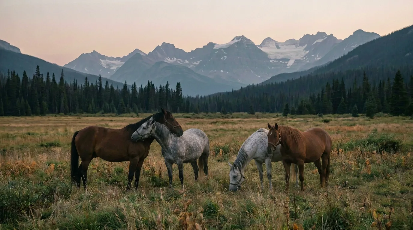 Chevaux en liberté, Thierry Donzel, Haute-Savoie